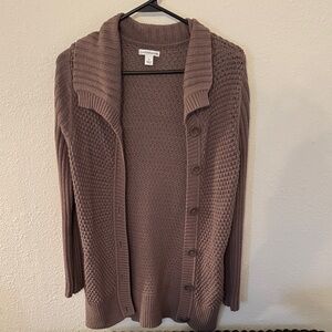 Croft & Barrow Women's Brown Cardigan Sweater